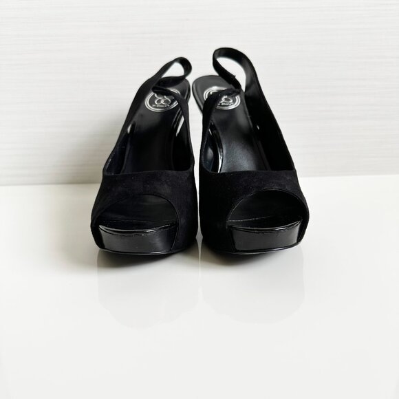 Jessica Simpson Agyness 2 Platform High Heel Pumps Slingback Suede Sandal Size 8 - Picture 6 of 11